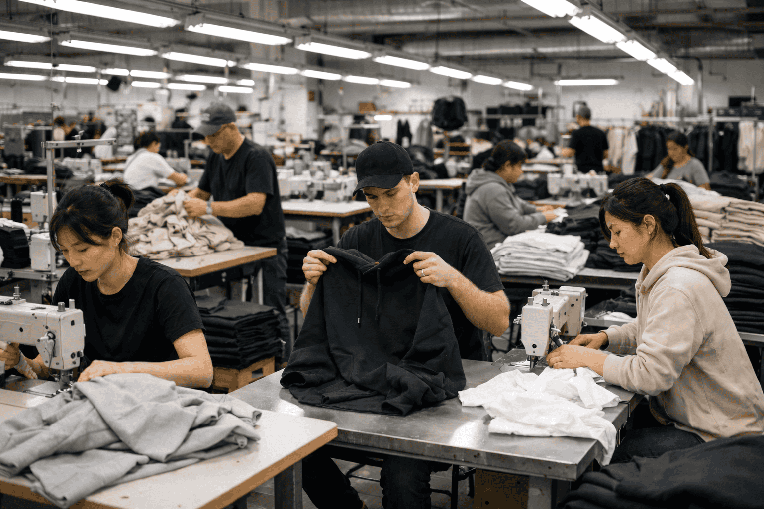 Streetwear factory production line