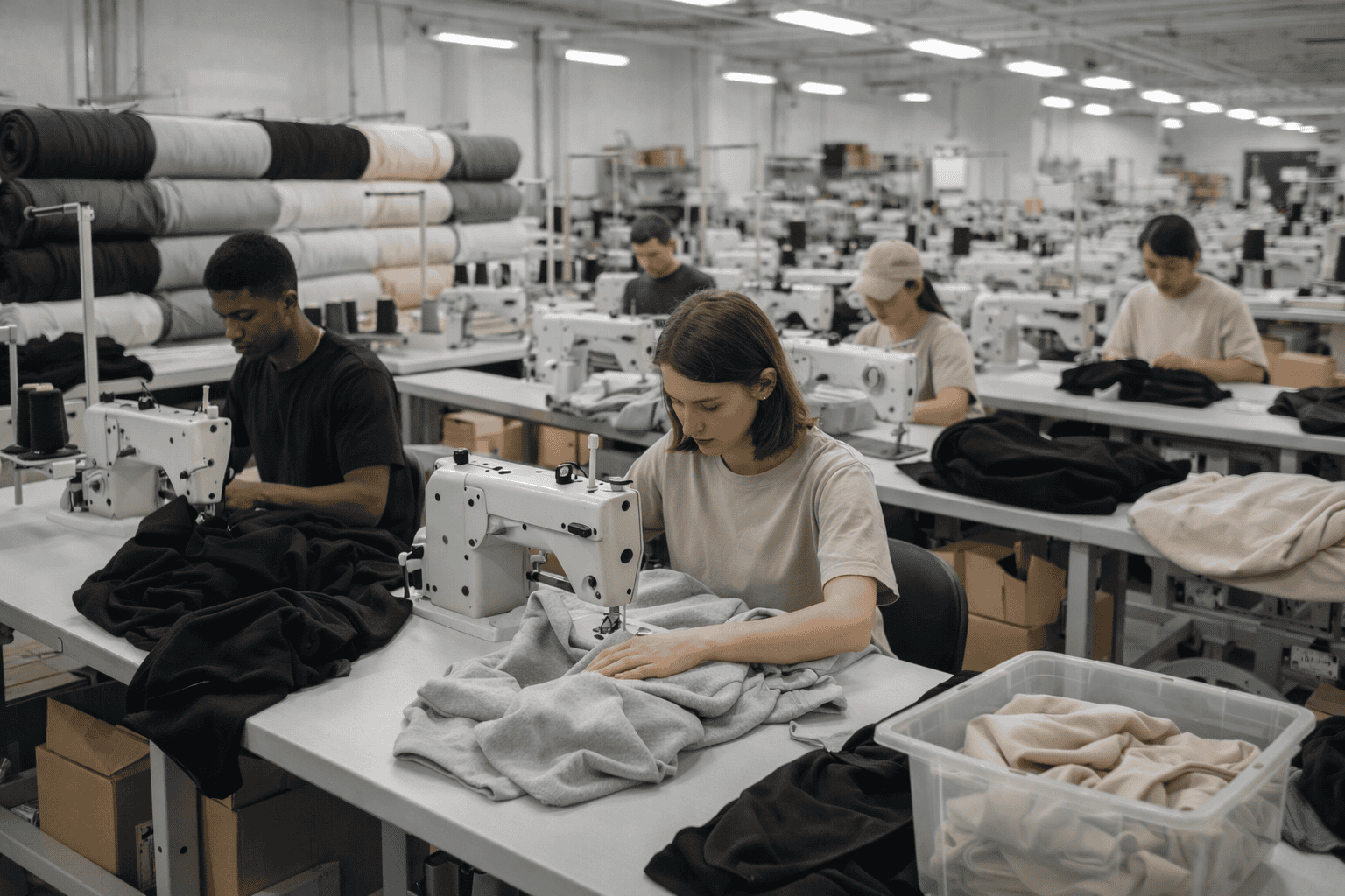 Garment factory production line