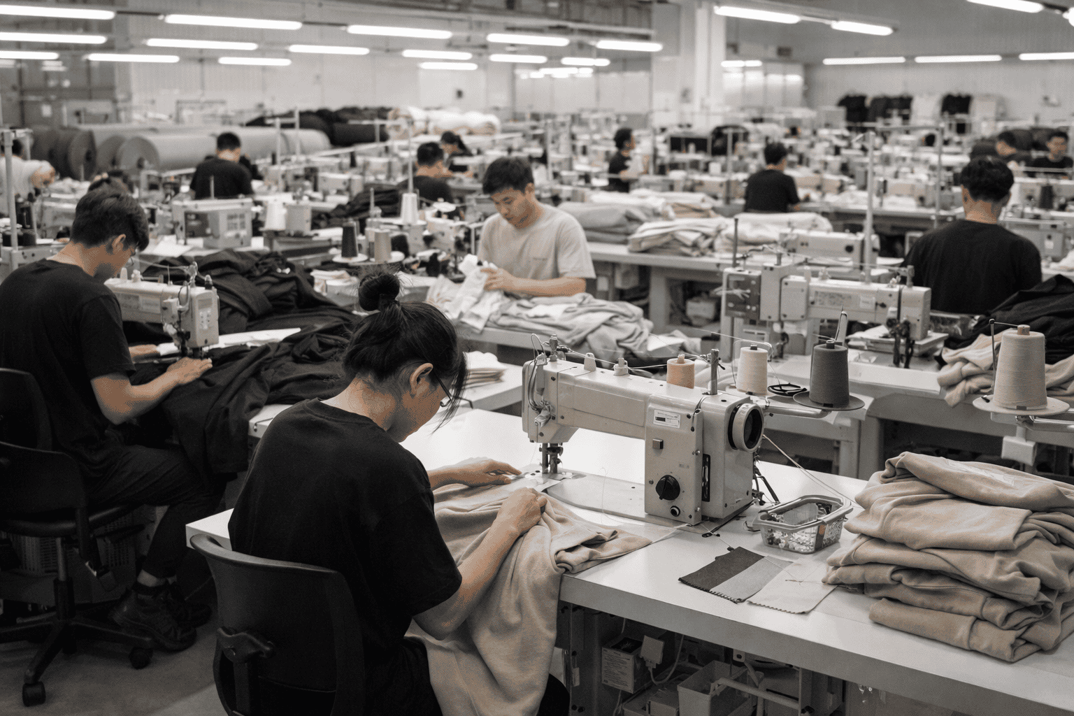 Garment factory production line