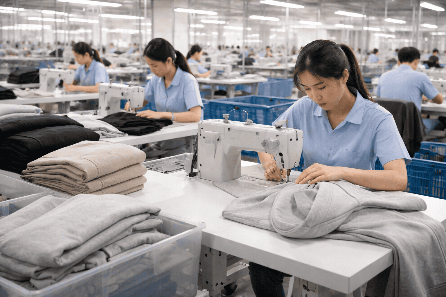 Garment factory production line