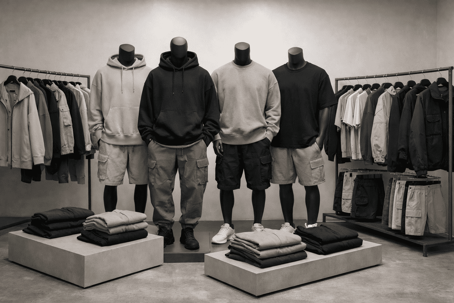 Streetwear collection showroom