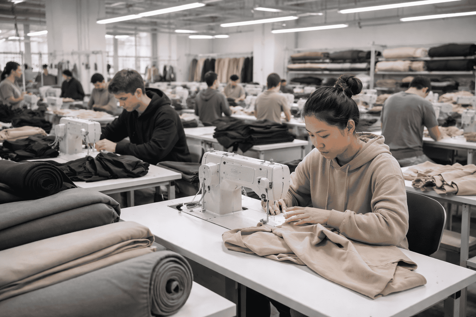 Garment factory production line