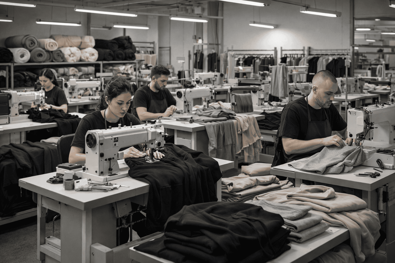 Garment factory production line