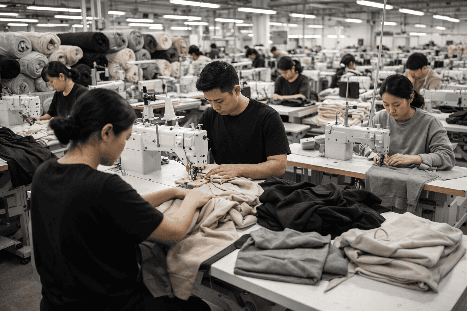 Garment factory production line