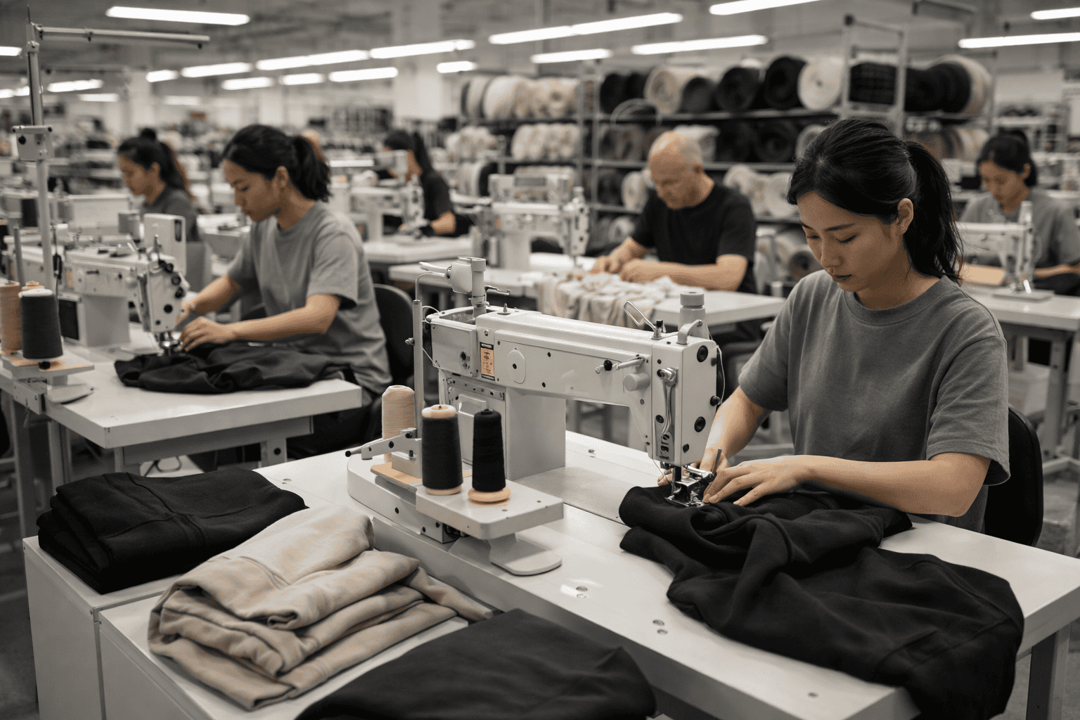 Garment factory production line