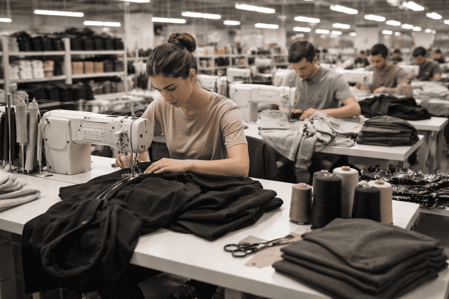 Garment factory production line