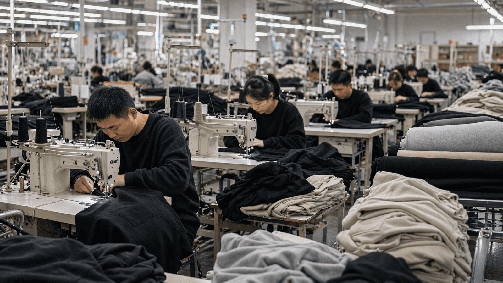 Garment factory production line
