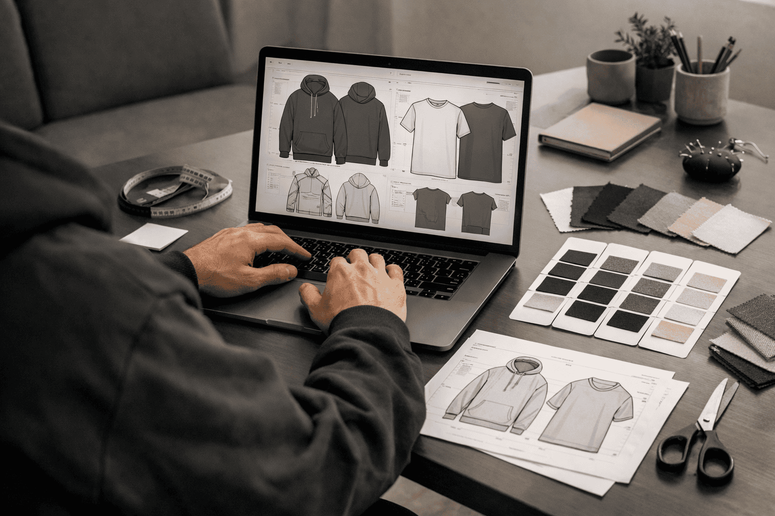 Streetwear design and tech pack development