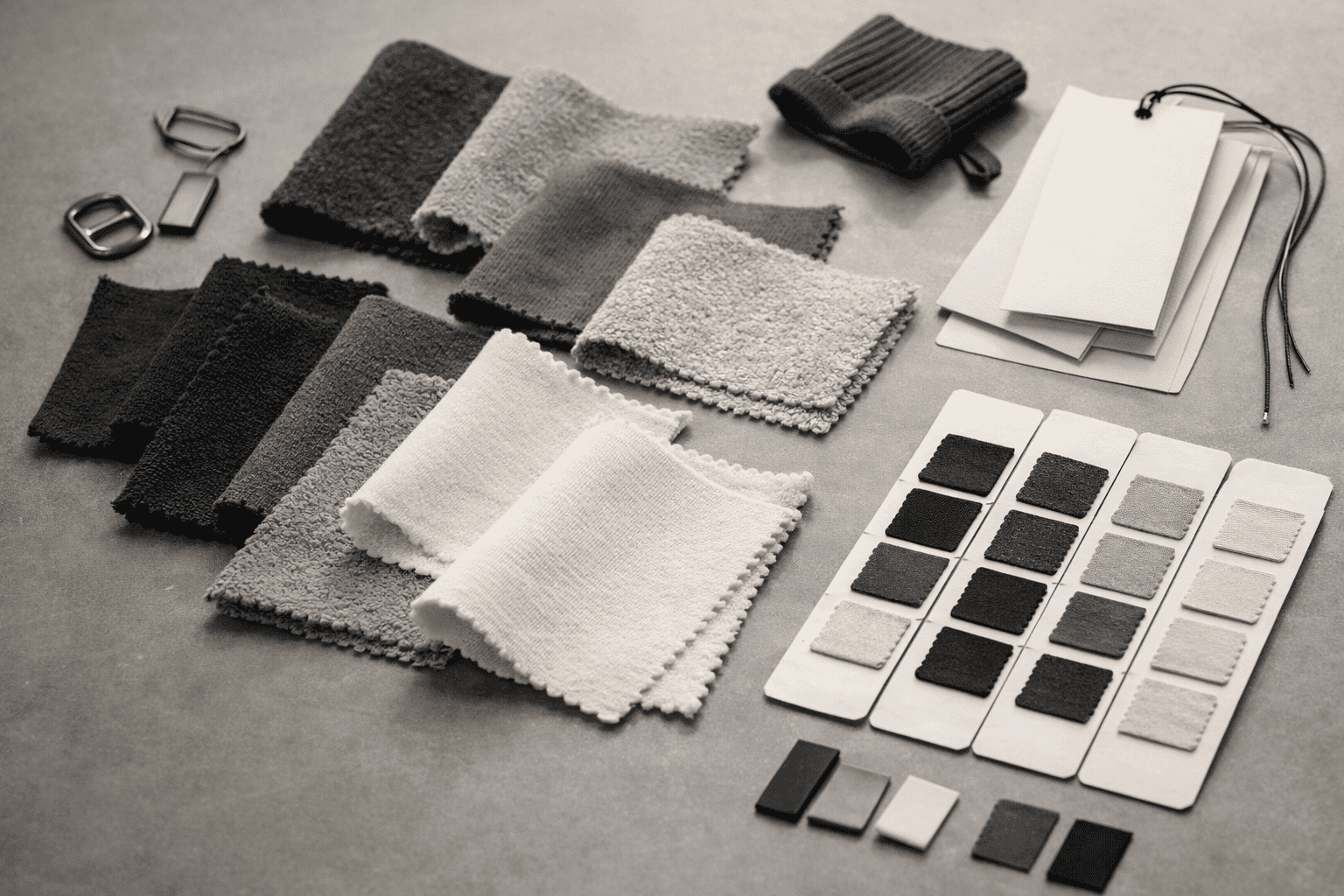 Fabric selection and swatches