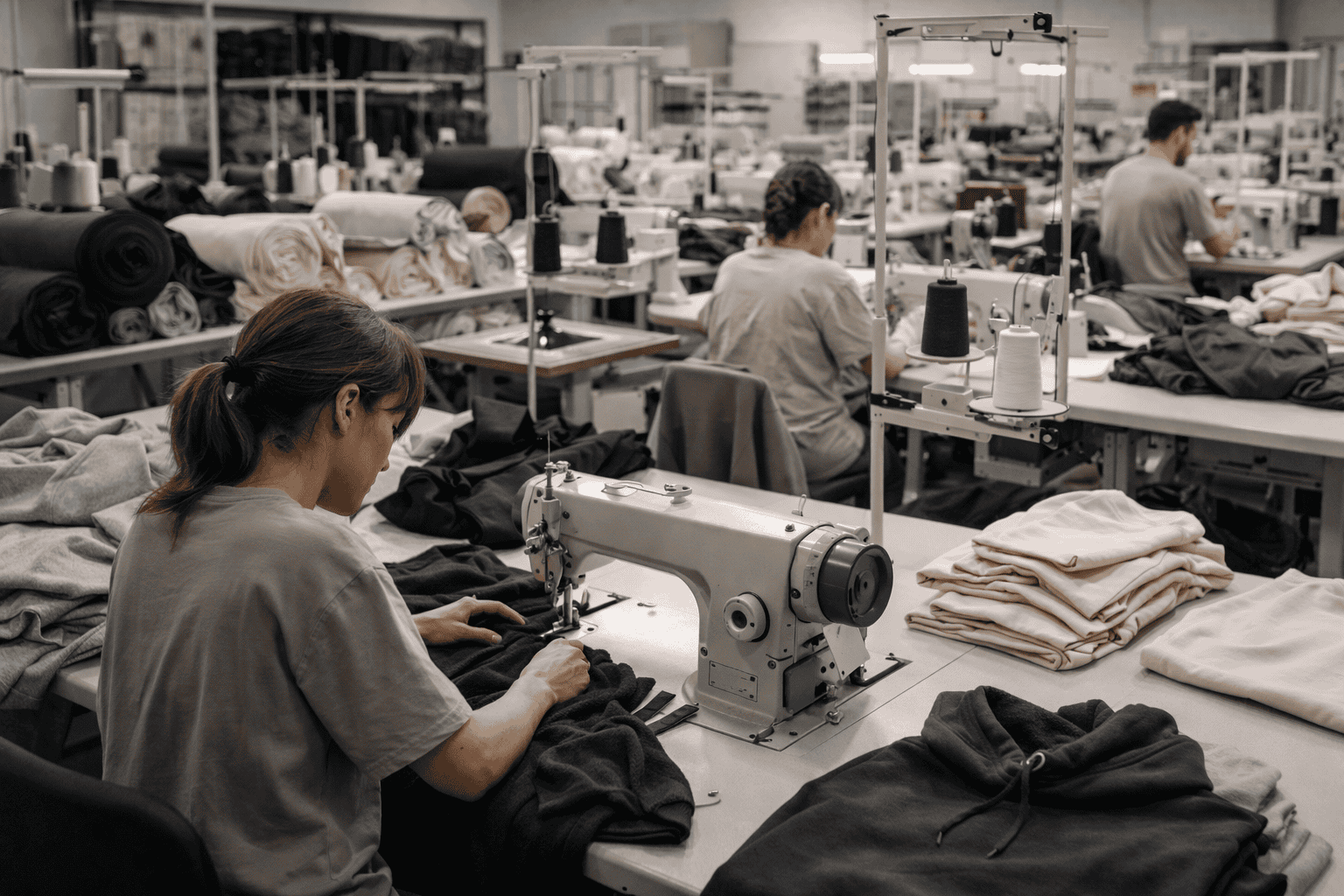 Garment factory production line