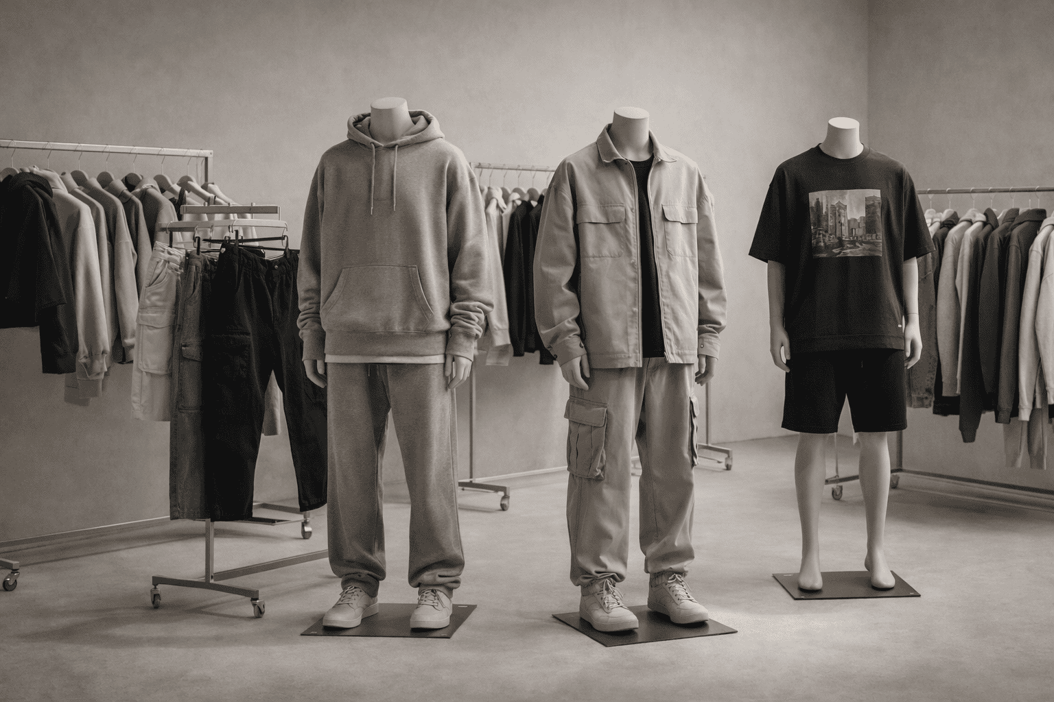Streetwear collection showroom