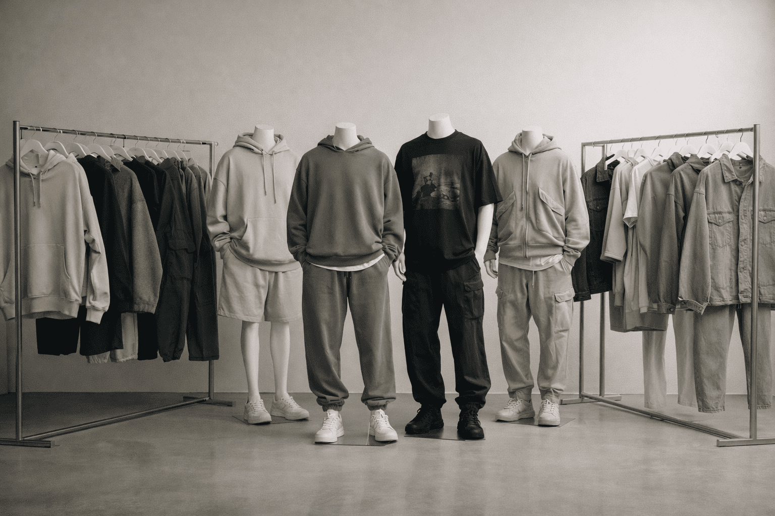 Streetwear collection showroom