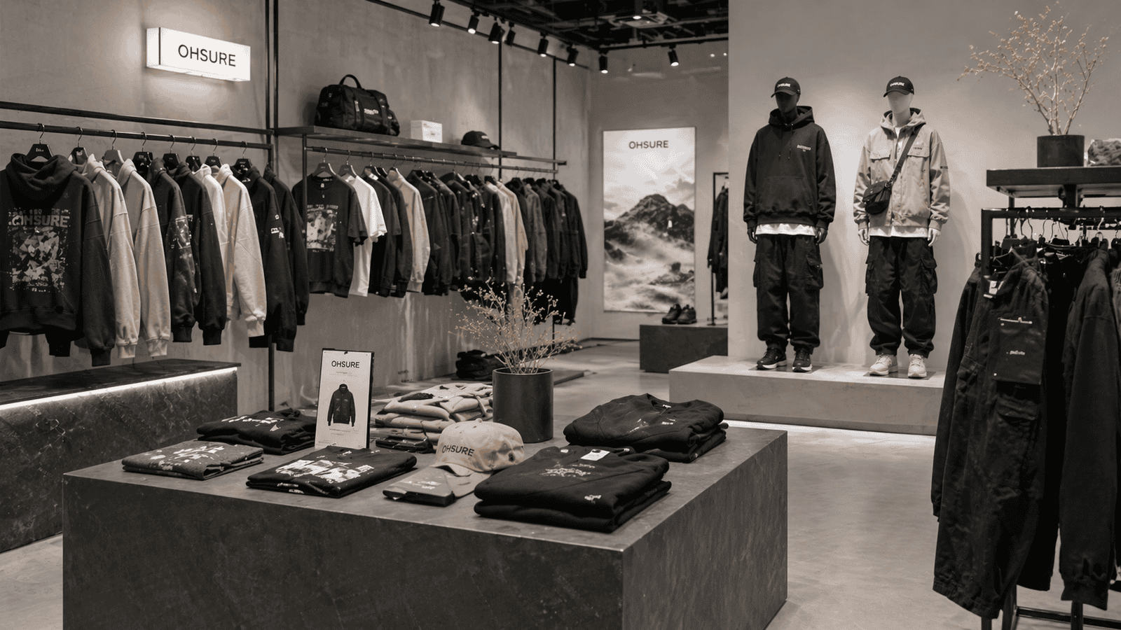 Streetwear collection showroom