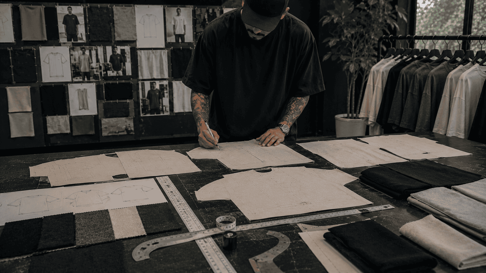 Oversized streetwear t-shirt pattern making and fit development