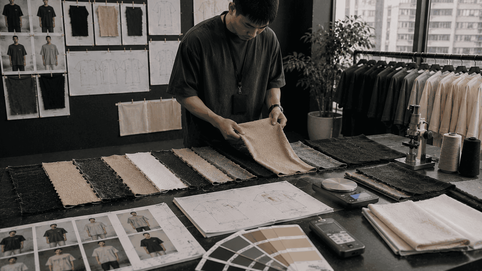 China private label streetwear t-shirt fabric sourcing and OEM development