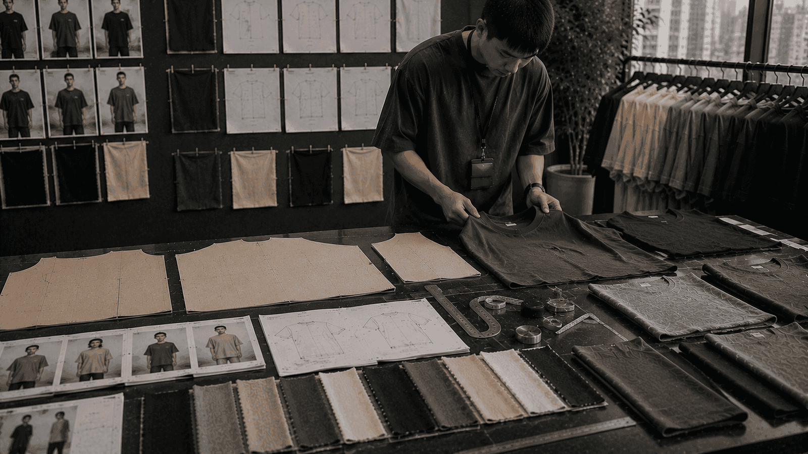 Oversized streetwear t-shirt pattern making and sample development