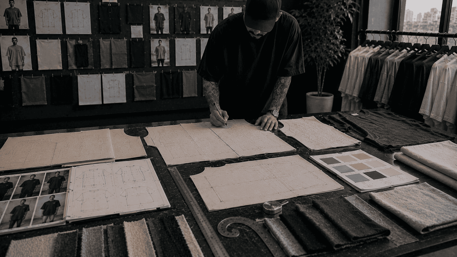 Oversized streetwear t-shirt pattern making and fit development