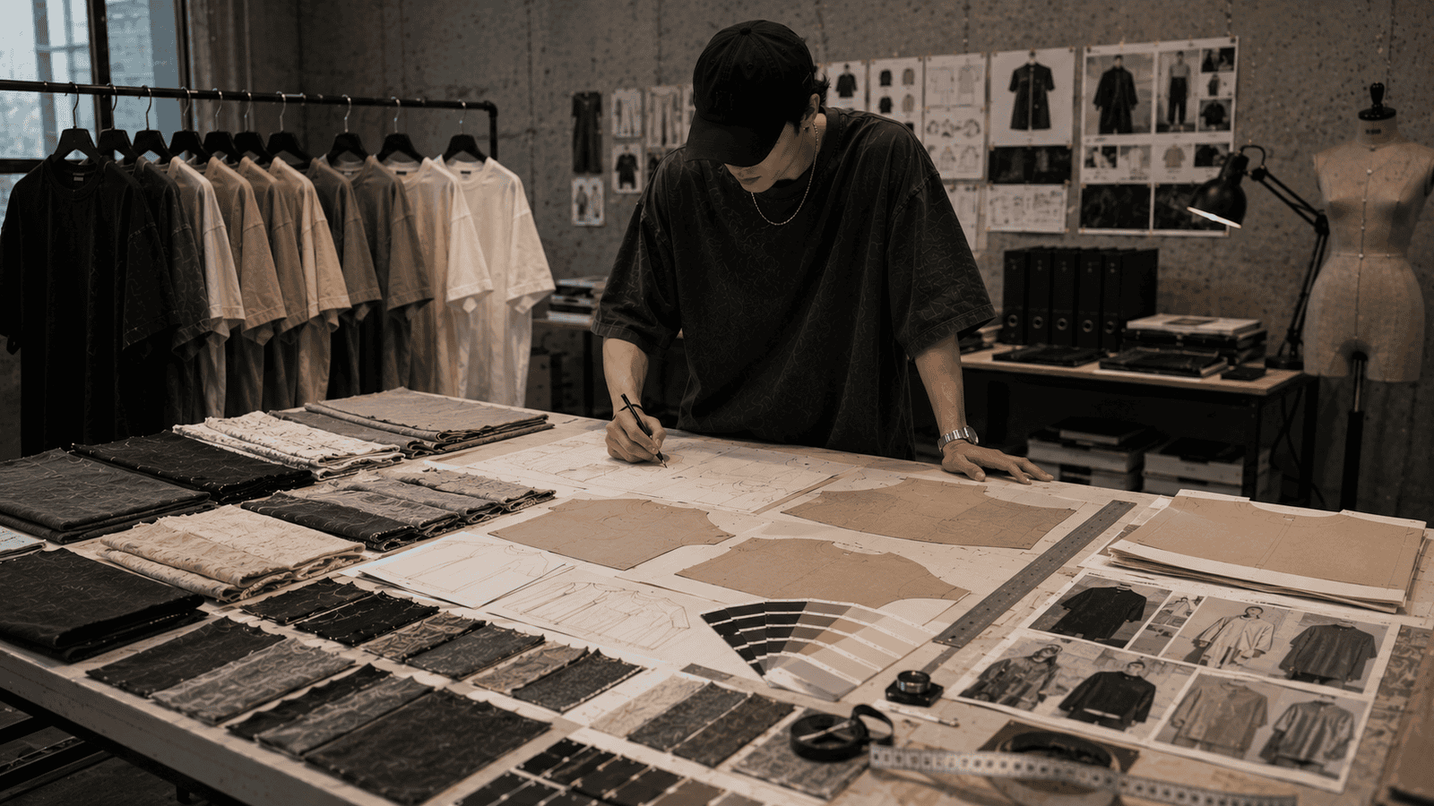 Oversized streetwear t-shirt development