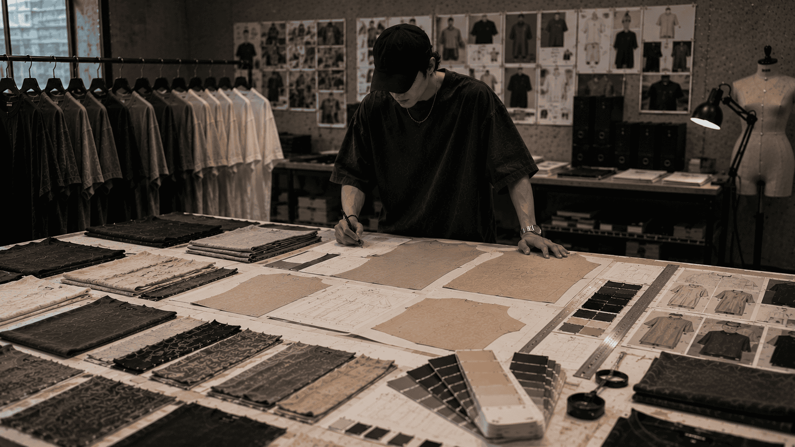 Heavyweight streetwear t-shirt development