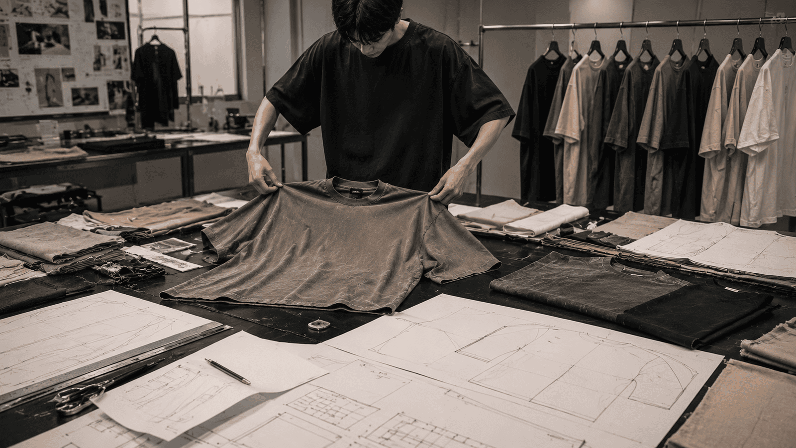 Oversized streetwear fit development