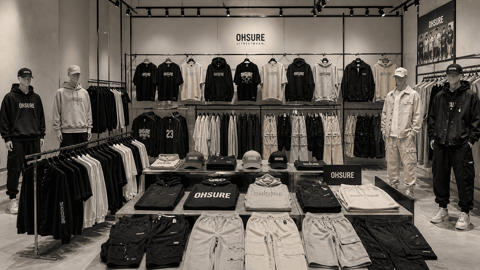 Streetwear collection showroom