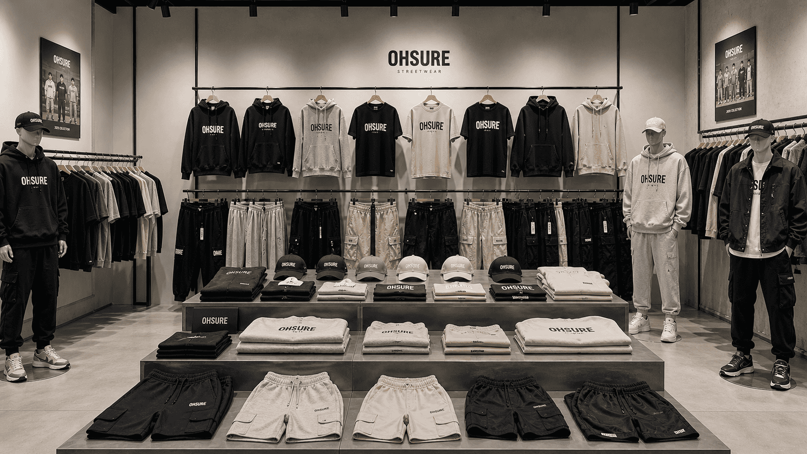 Streetwear collection showroom