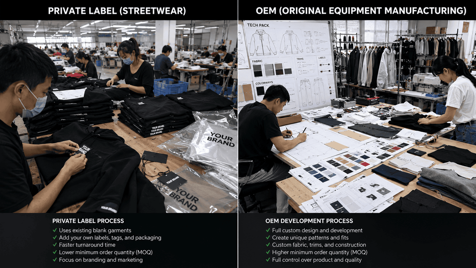 Private label streetwear manufacturing