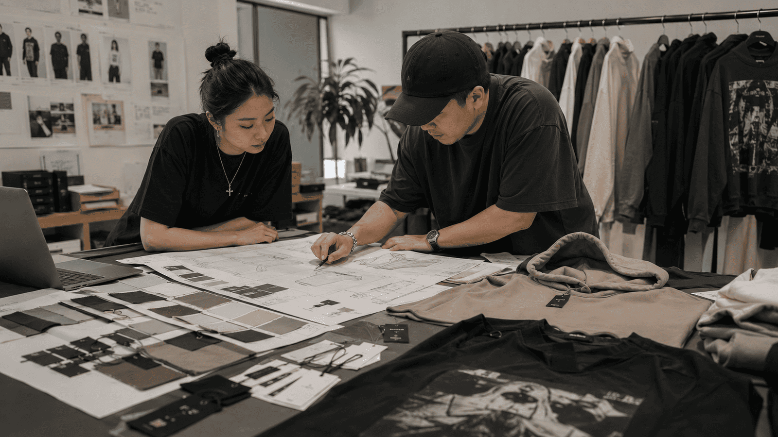 Startup streetwear brand developing oversized hoodie samples with China manufacturer
