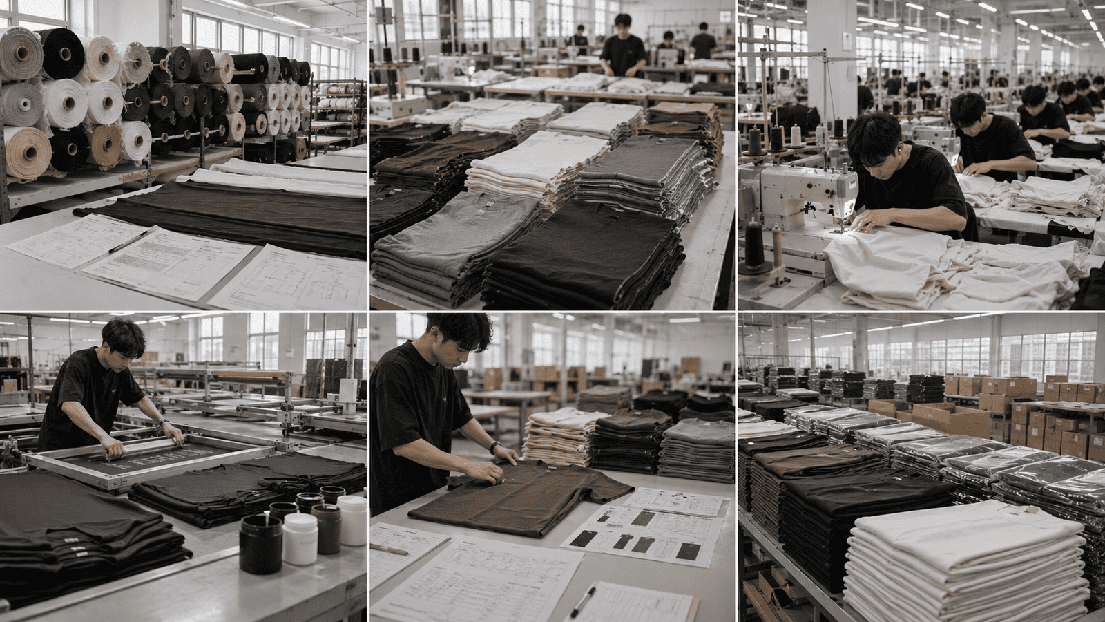 Bulk Production Workflow for Premium Streetwear T-Shirts