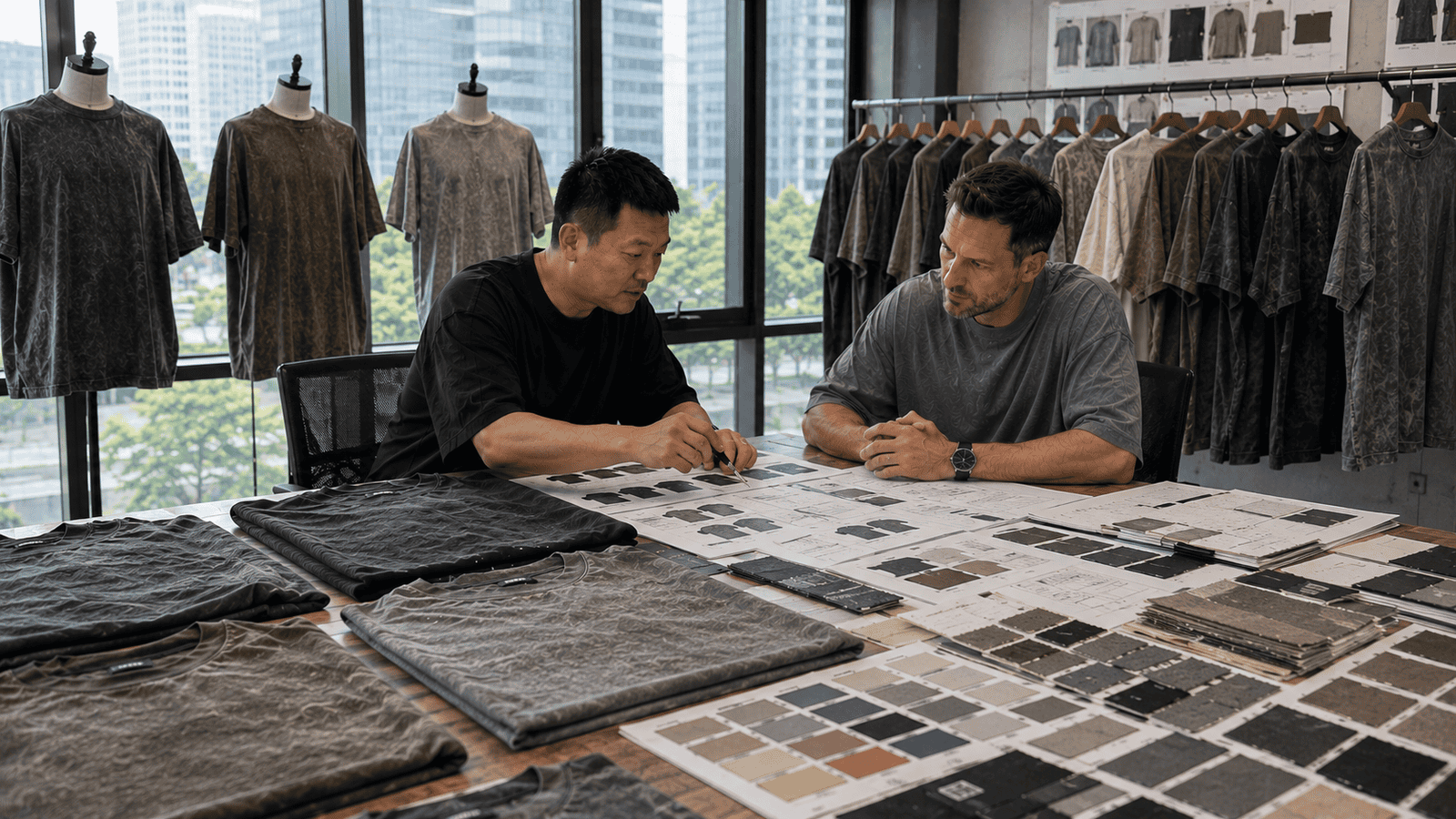 Acid Wash Streetwear T-Shirt Development Process