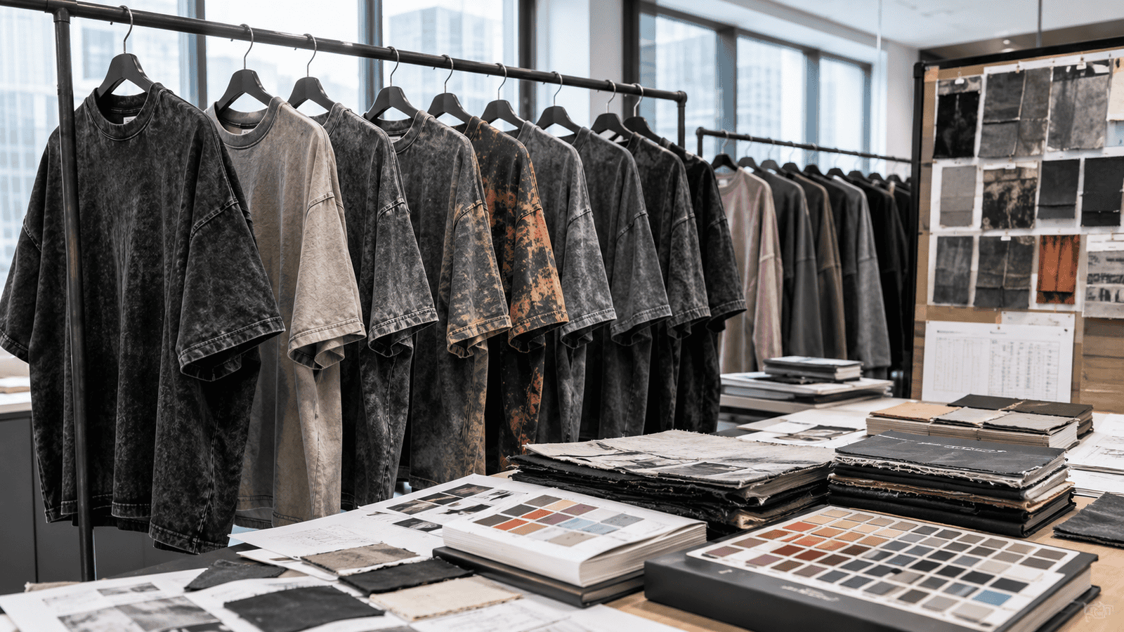 Oversized Acid Wash Streetwear Collection Development