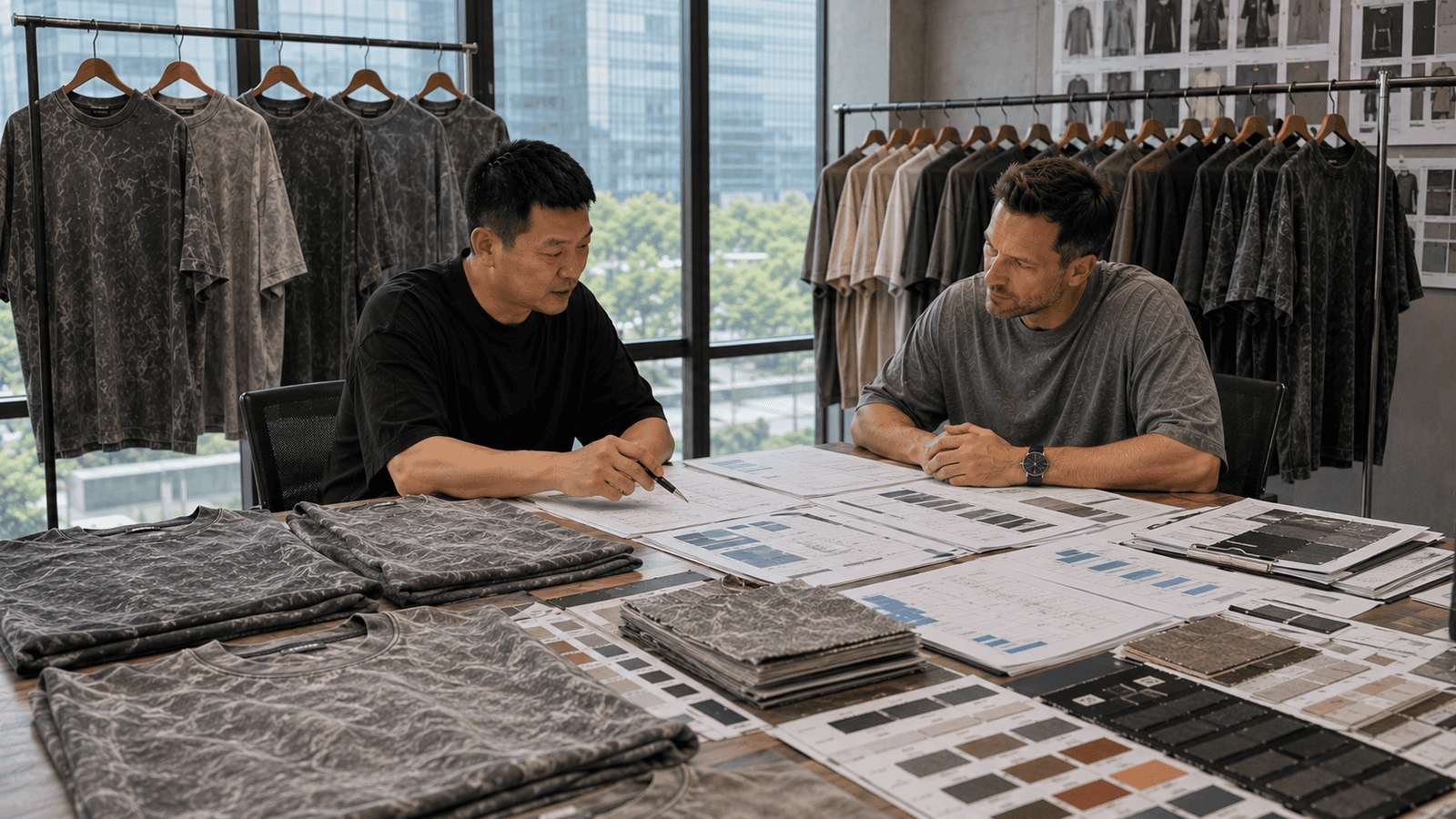 Acid Wash Streetwear Production Planning Meeting