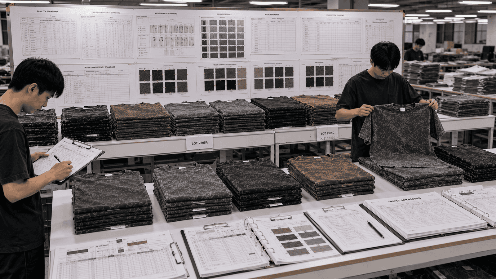 Acid Wash Bulk Production and Quality Control Process