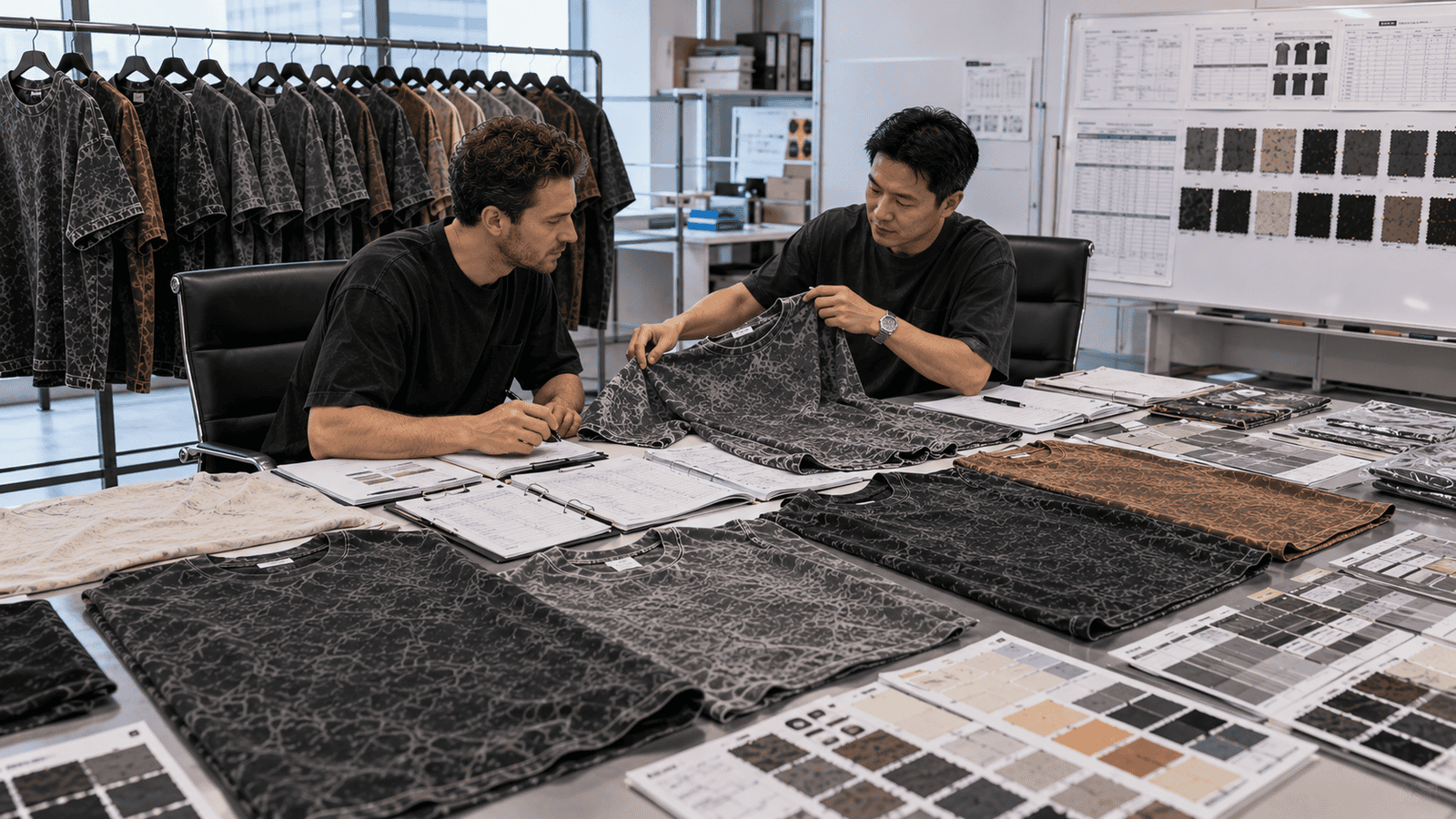 Acid Wash Streetwear Sample Review Meeting