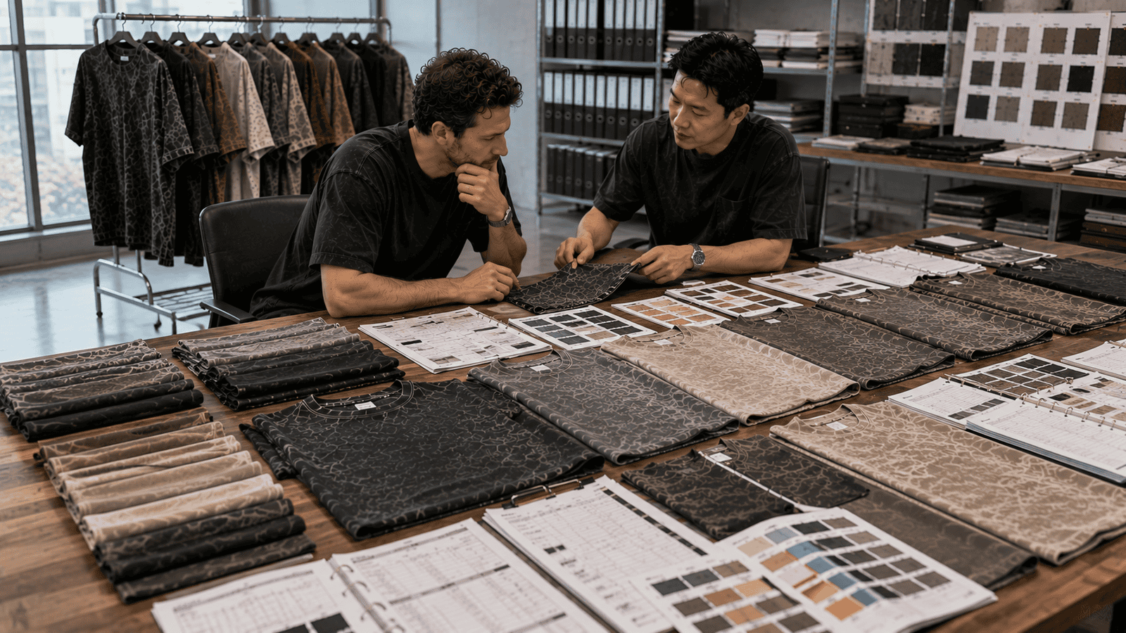 Acid Wash Fabric Selection for Streetwear T-Shirts