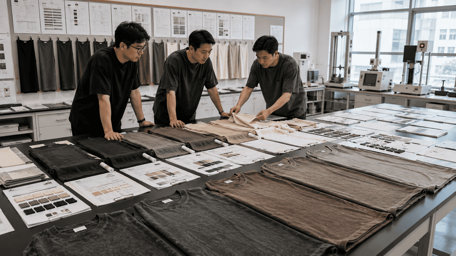 Heavyweight cotton fabric comparison for vintage streetwear t-shirts