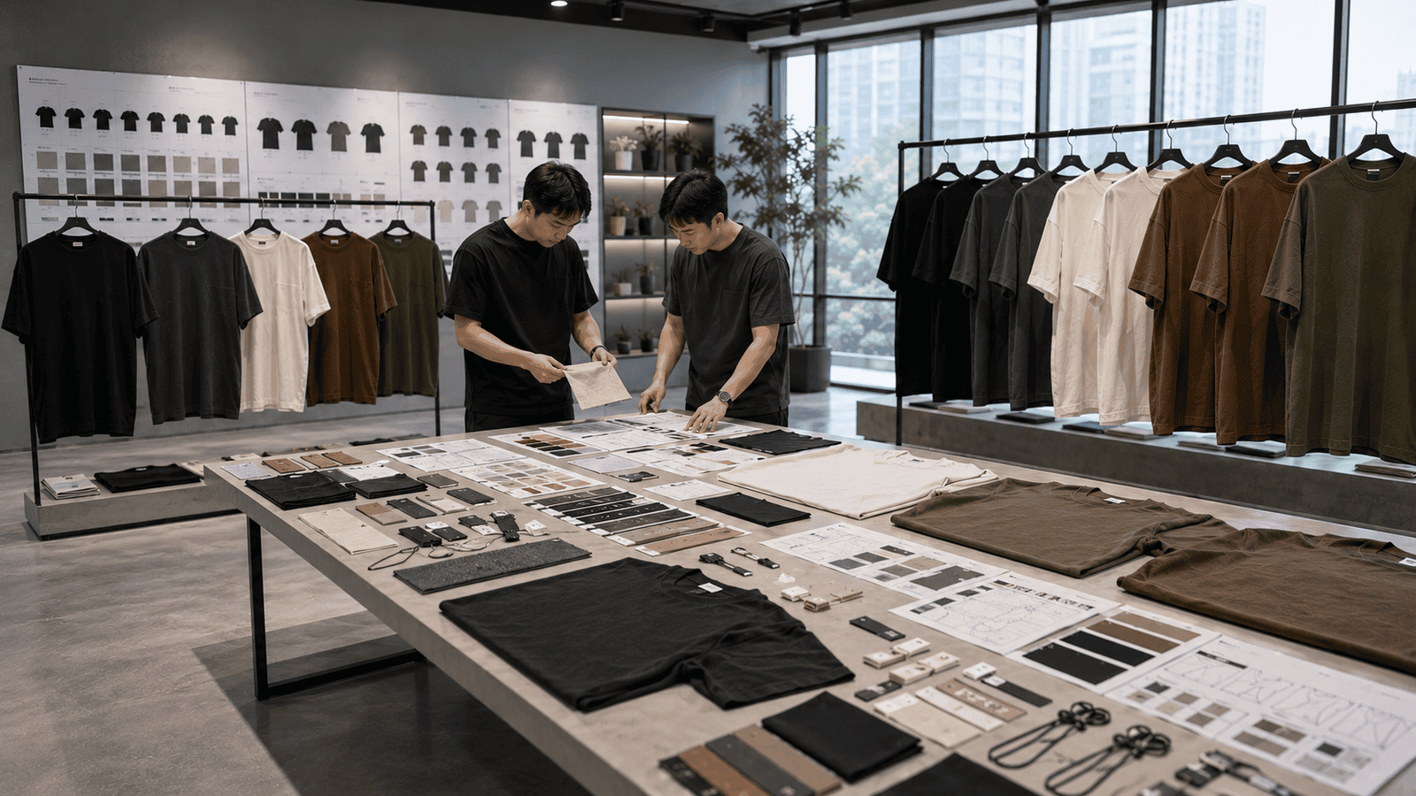 Heavyweight Blank Streetwear T-Shirt Product Development Center