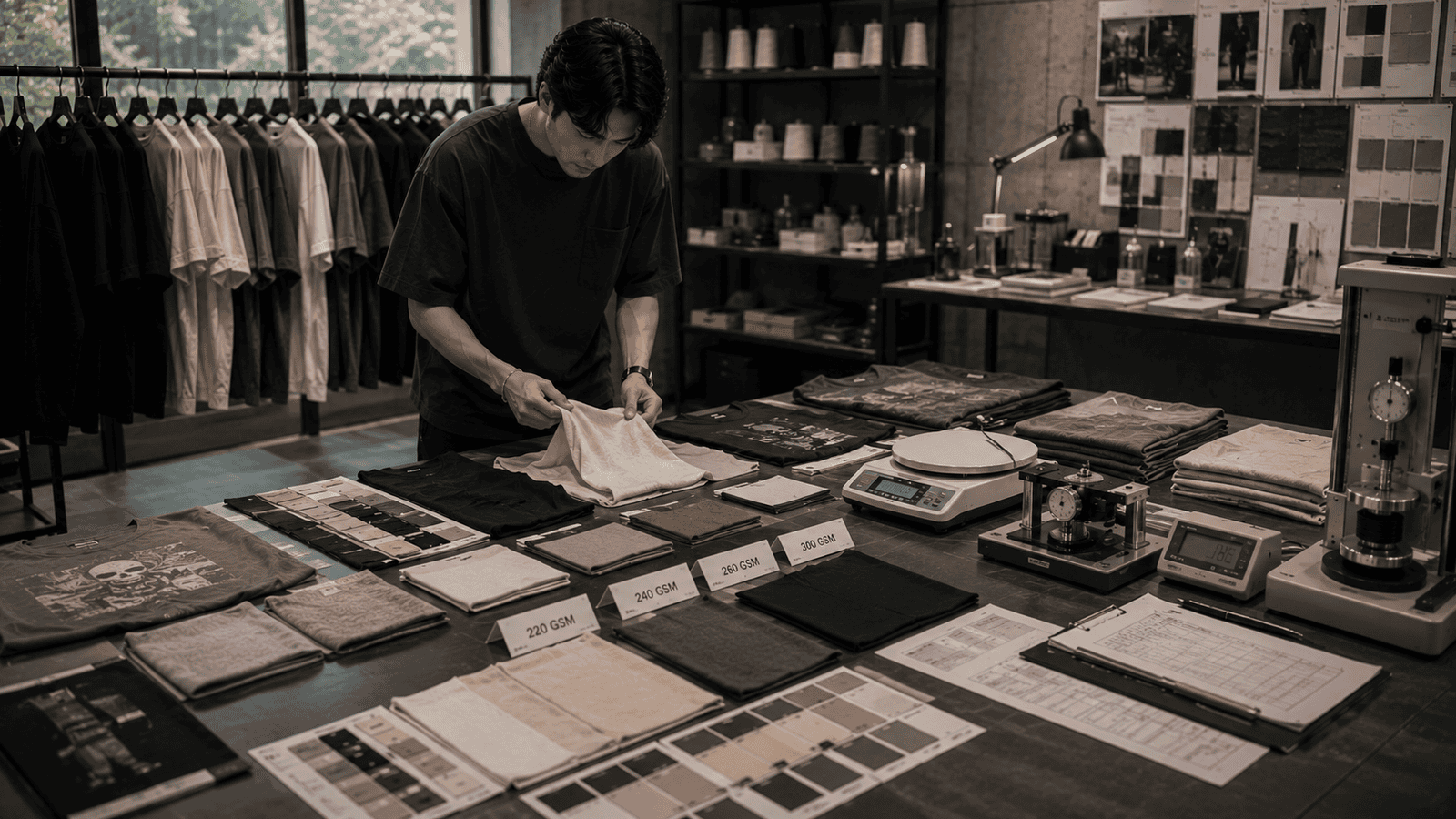 Heavyweight Graphic T-Shirt Fabric Selection and GSM Development