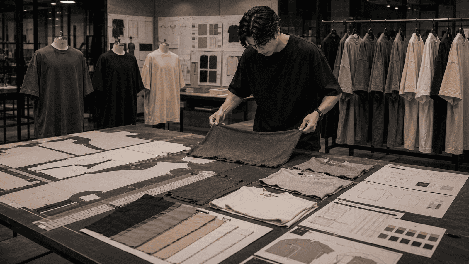 Oversized Streetwear T-Shirt Development and Fabric Testing