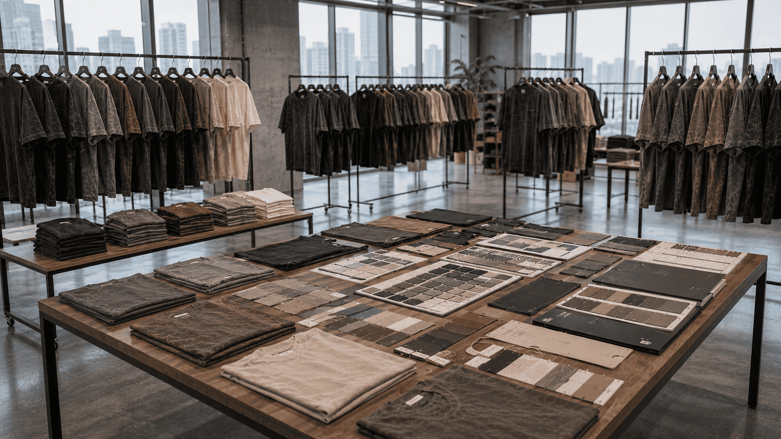 Washed Streetwear T Shirts Manufacturer Showroom