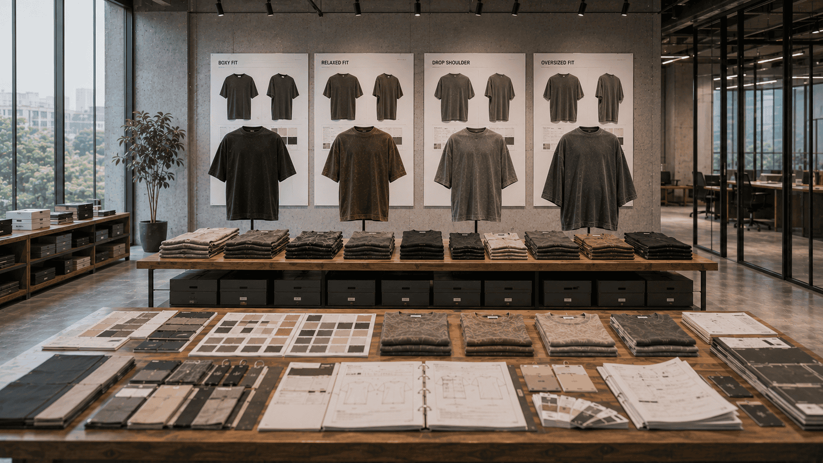 Oversized Washed Streetwear T-Shirts Development Center