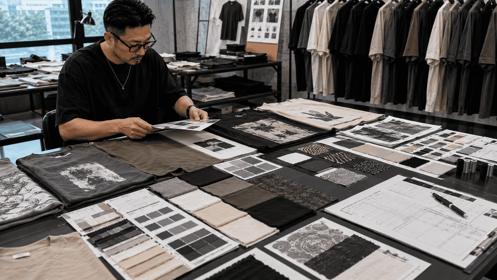OEM Streetwear T-Shirt Fabric Development and Printing Process