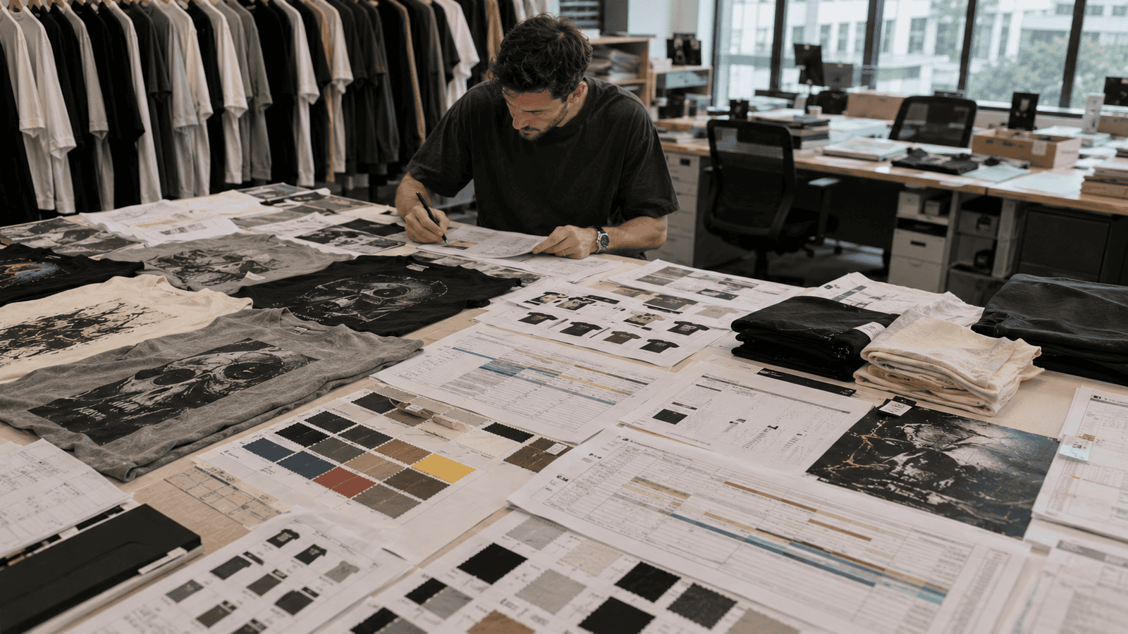 Custom Graphic Streetwear T-Shirt Production Planning and Manufacturing Process