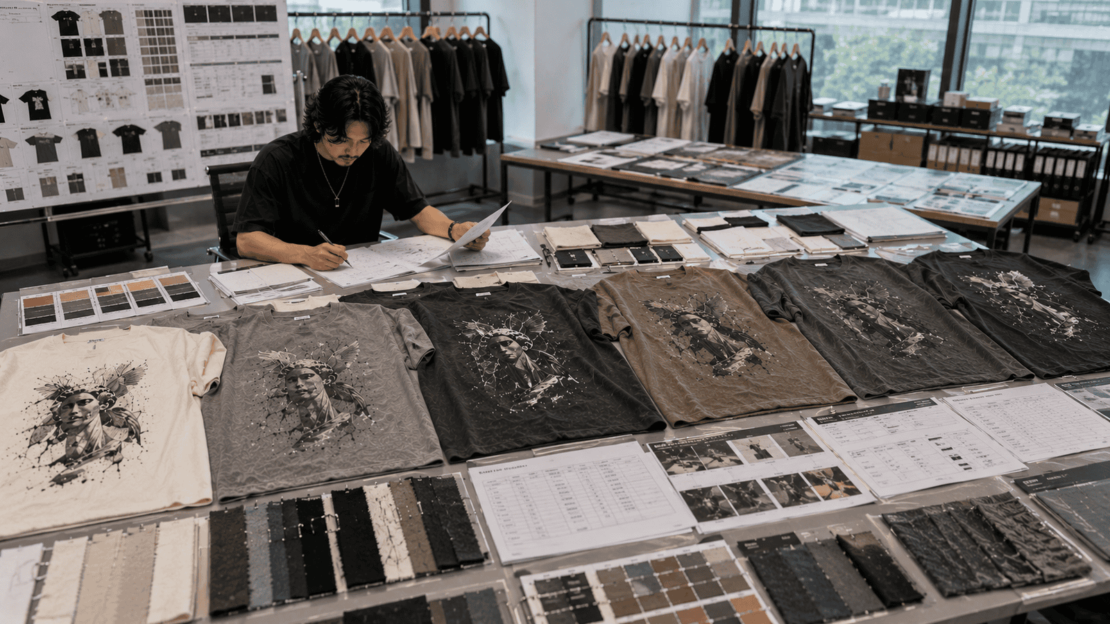 Vintage Wash Graphic Streetwear T-Shirt Development Process