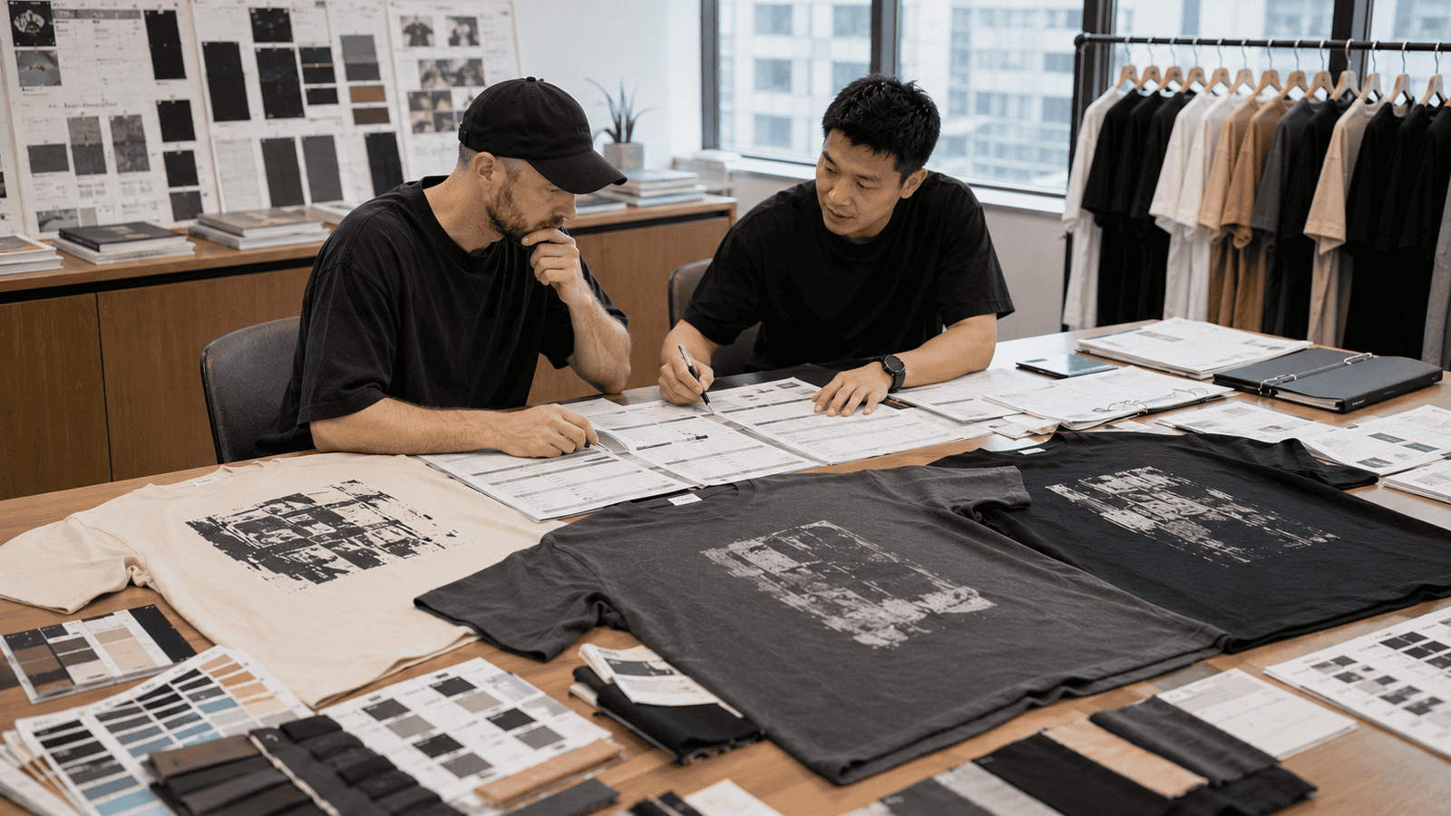 Streetwear T-Shirt Manufacturing Planning Meeting