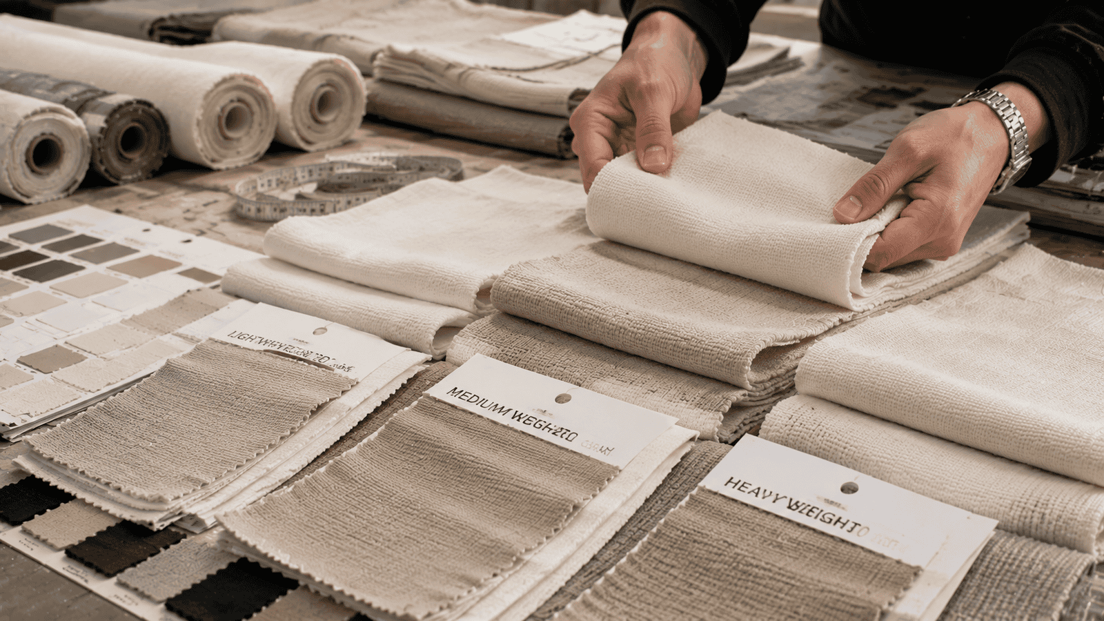 Heavyweight cotton fabric inspection