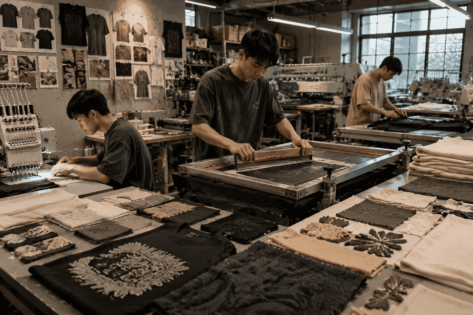 Streetwear printing and sampling process