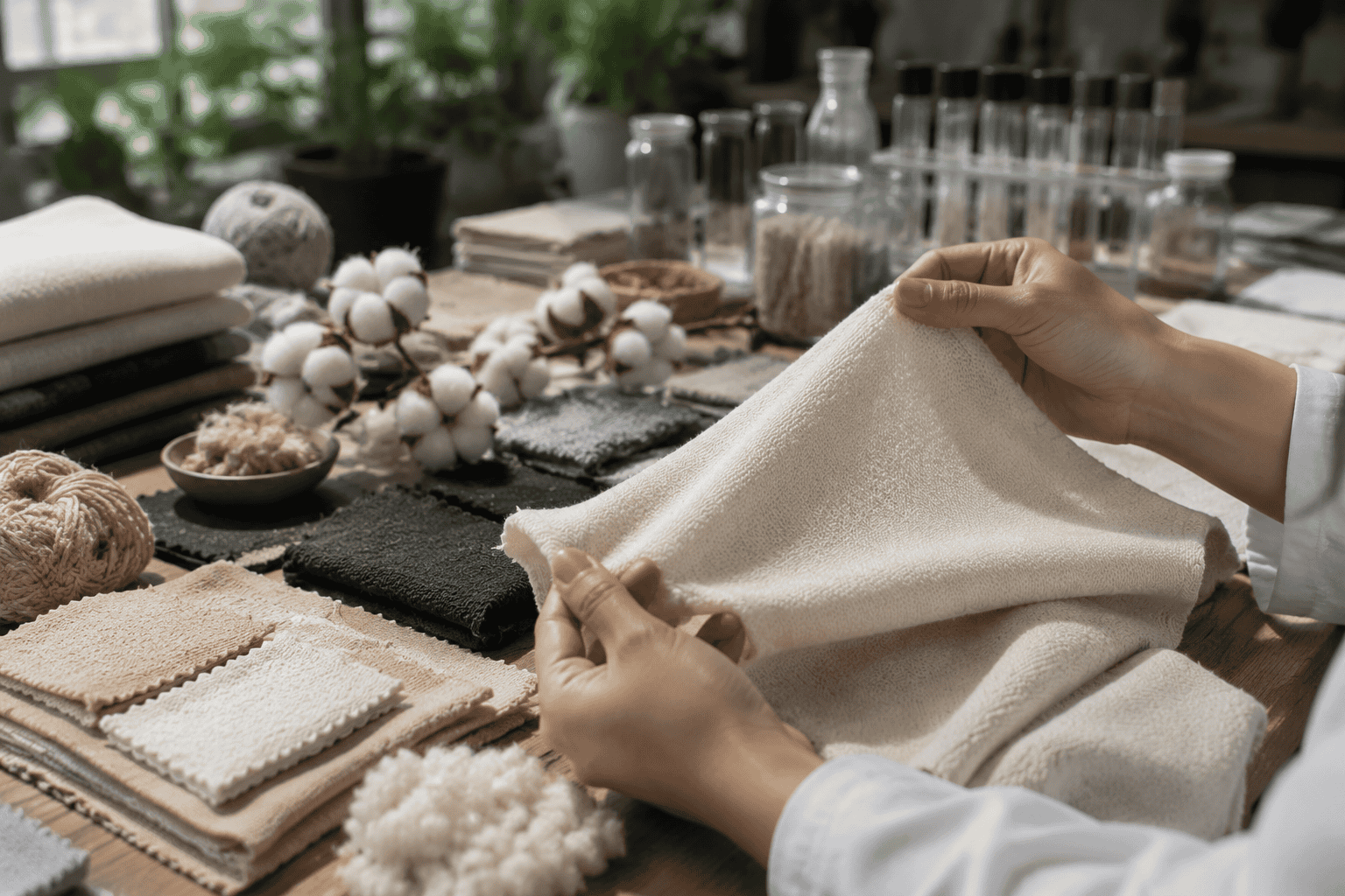 Organic cotton fabric inspection process