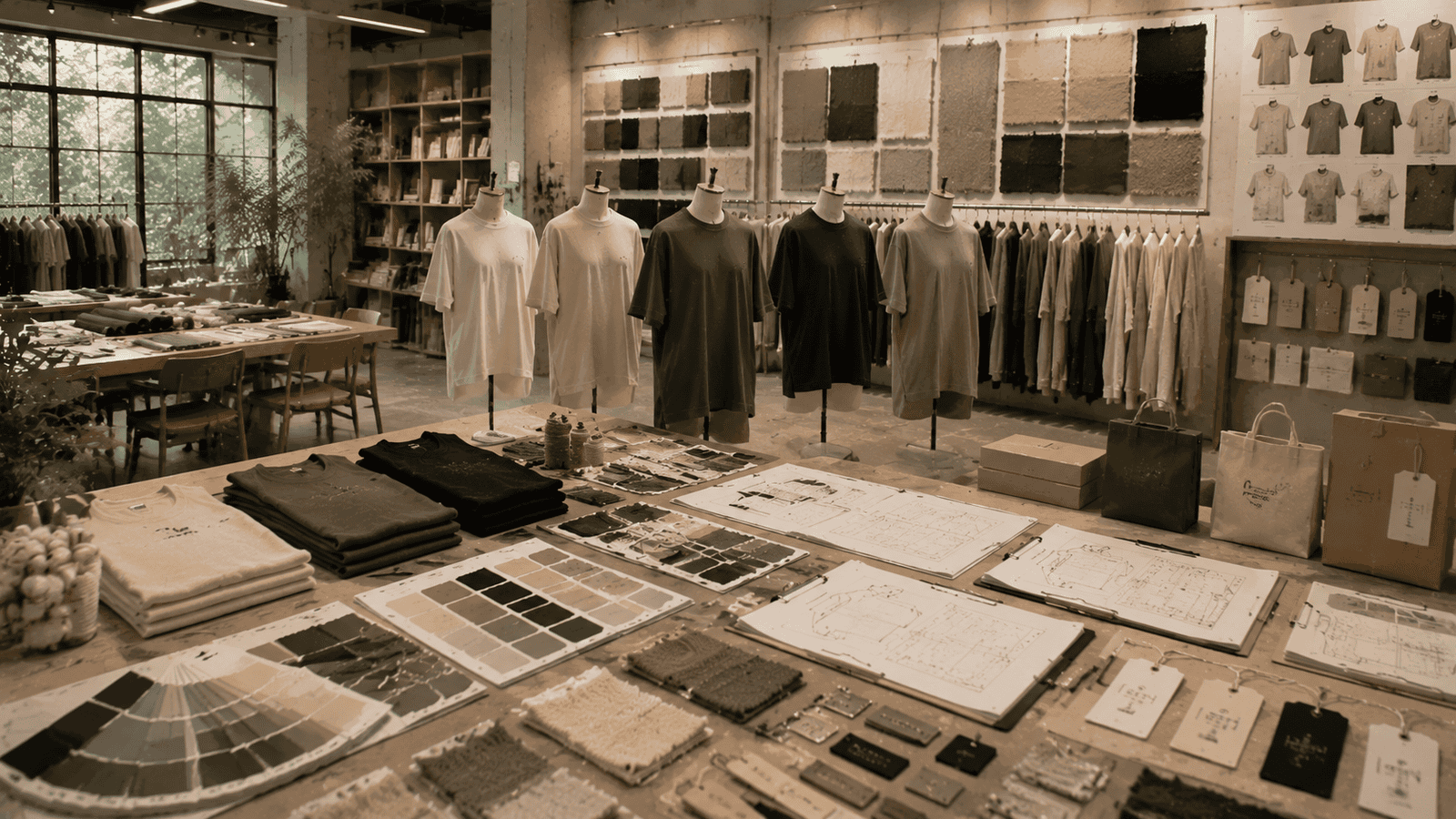 Organic cotton streetwear showroom concept