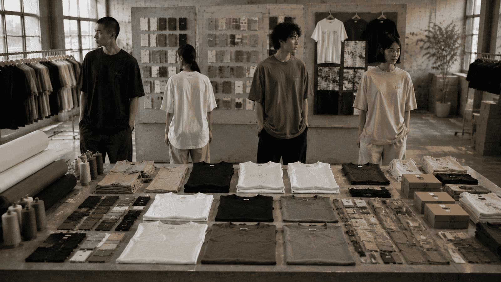 Streetwear fashion T-shirt brand development showroom